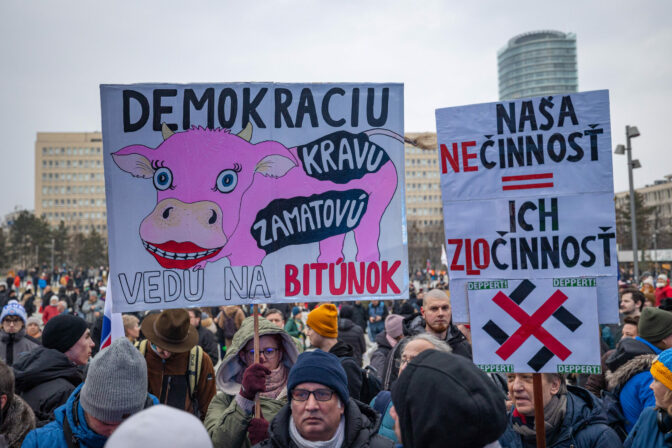 PROTEST: Slovensko je Európa! v Bratislave