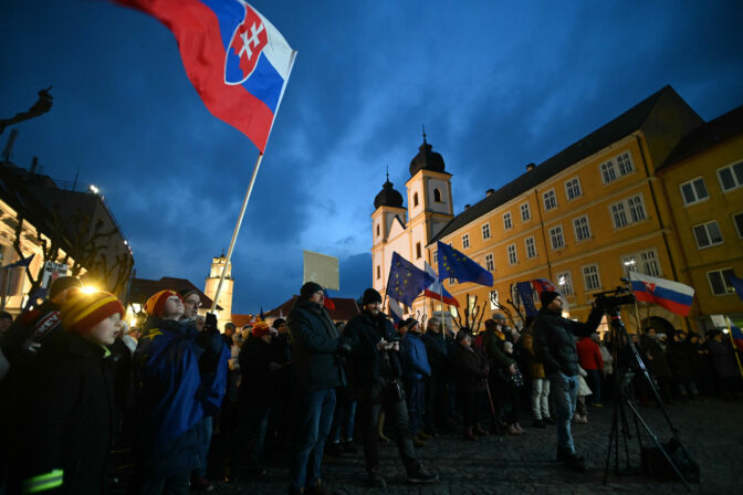 PROTEST: Slovensko je Európa! v Trenčíne