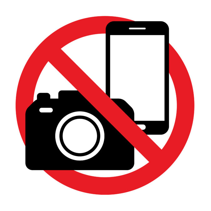 Phone, call, sound and camera ban Sign