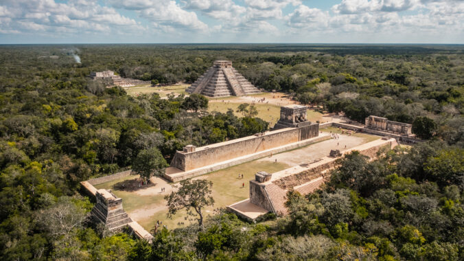 Aerial view of Chichen Itza