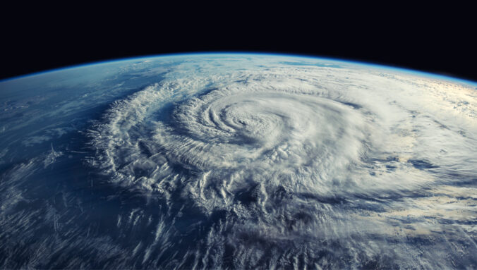 Super Typhoon, tropical storm, cyclone, hurricane, tornado, over ocean. Weather background. Typhoon, storm, windstorm, superstorm, gale moves to the ground. Elements of this image furnished by NASA.