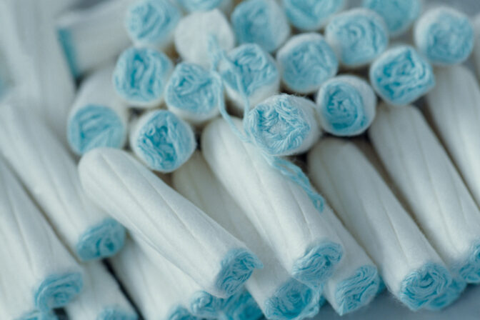 A pile of tampons