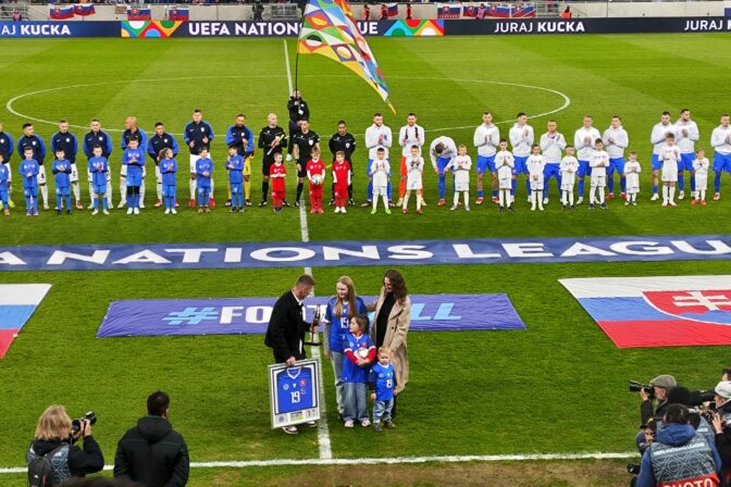 Futbal (Liga národov - baráž prvý zápas): Slovensko - Slovinsko