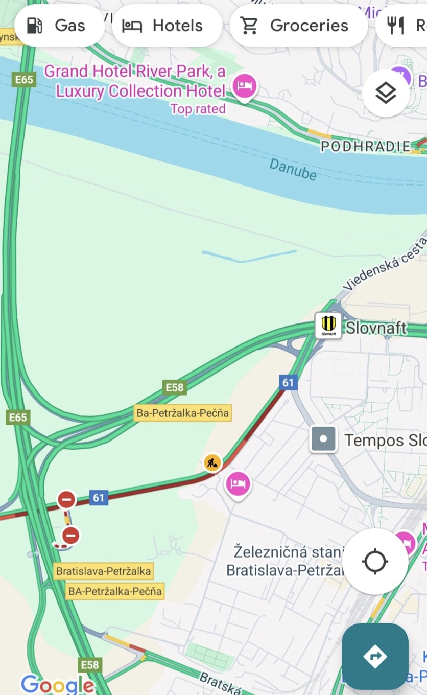 Google maps, hranice