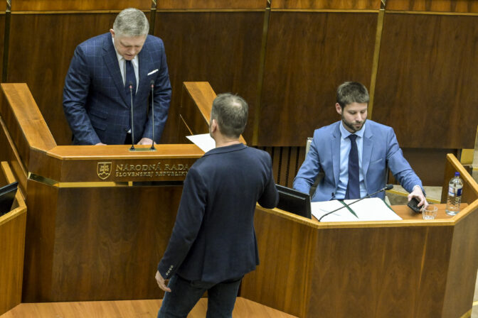 Robert Fico, Igor Matovič a Michal Šimečka