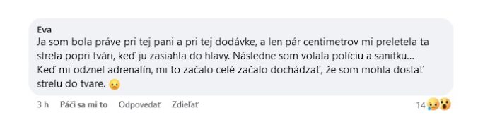 Streľba vo Zvolene, svedkyňa