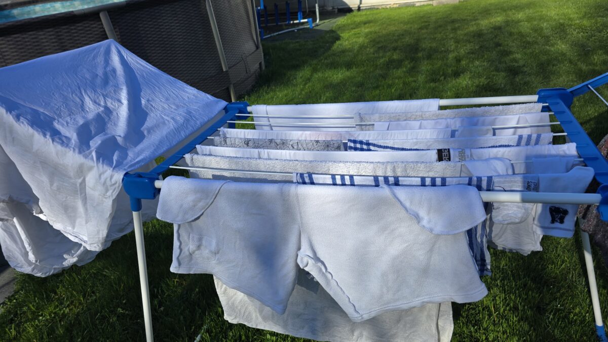 sušenie prádla vonku