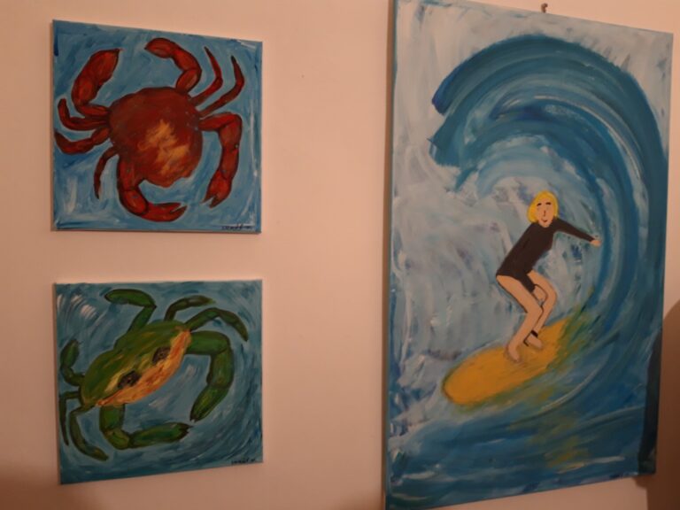 Otvorenie predajnej výstavy obrazov ľudí s autizmom v Galérii Francúzskeho inštitútu v Bratislave, 2. apríla