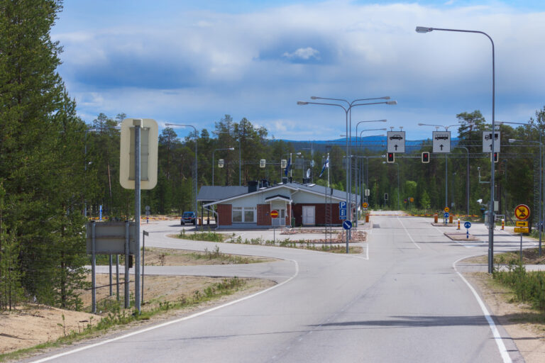 Raja Joosepin Russian Border Crossing in Lapland, Finland.