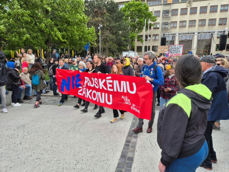 Protest Slovensko je Európa a Nie „ruskému“ zákonu