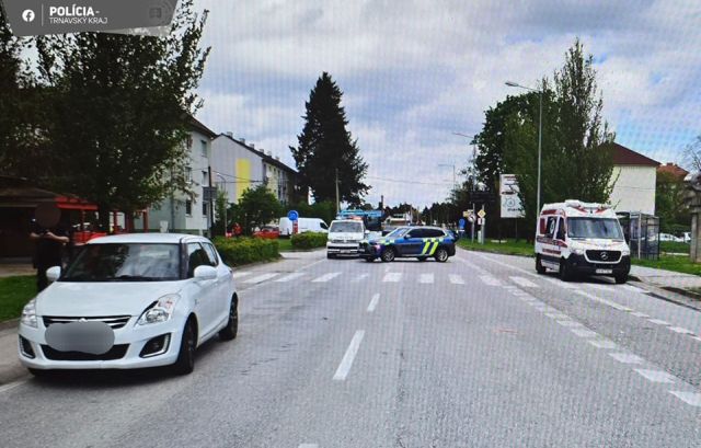 Nehoda, zrážka, Trnava