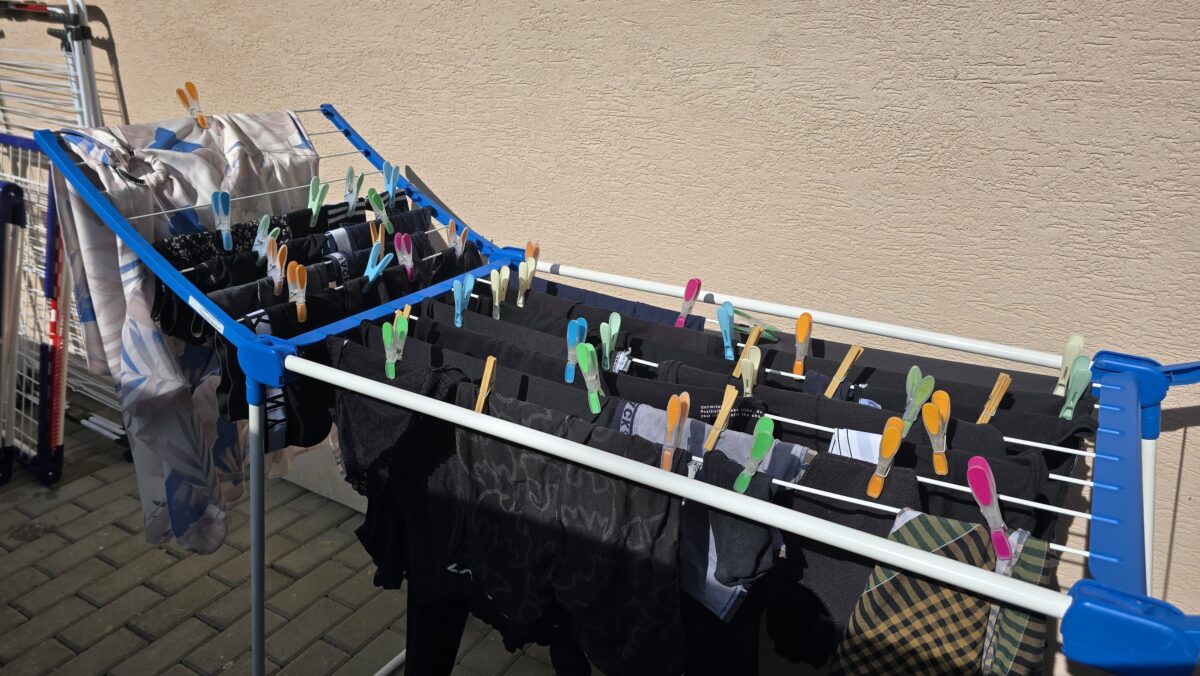 sušenie prádla vonku