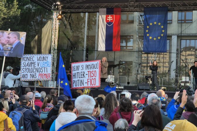 PROTEST: Slovensko je Európa! v Bratislave