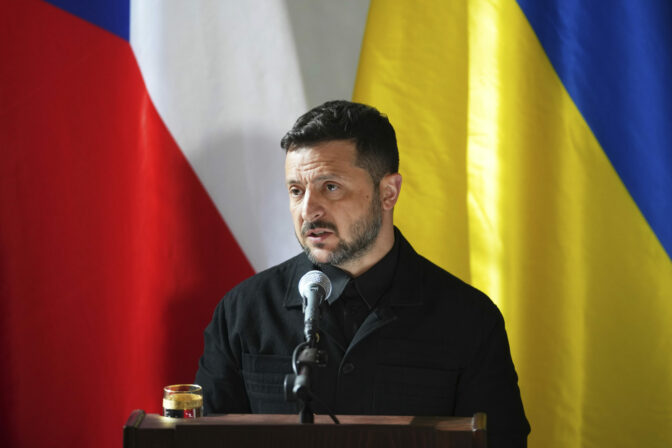 Volodymyr Zelenskyj v Prahe na návšteve Česka