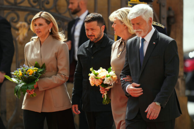 Volodymyr Zelenskyj v Prahe na návšteve Česka