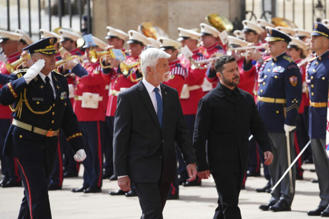 Volodymyr Zelenskyj v Prahe na návšteve Česka
