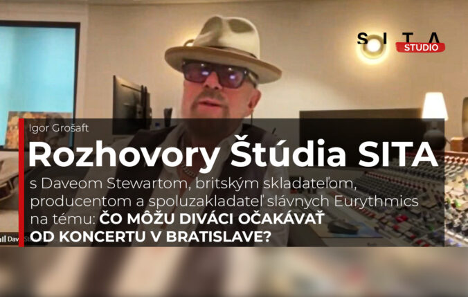 Britský muzikant Dave Stewart, skladateľ, producent a spoluzakladateľ slávnych Eurythmics počas rozhovoru pre Štúdio SITA