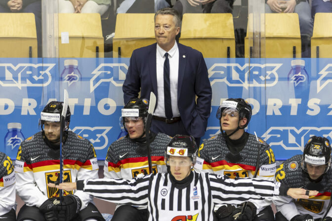 Zápas Nemecko - Dánsko na MS v hokeji 2025.