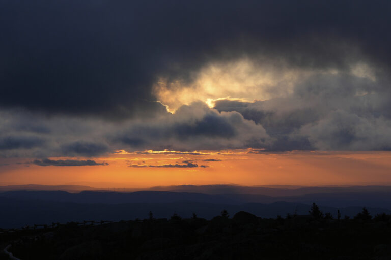 počasie západ slnka hory