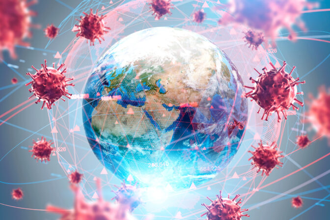 Global virus and disease spread, coronavirus