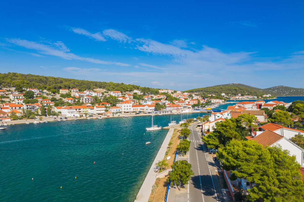 Town of Tisno on the island of Murter, Dalmatia, Croatia