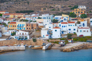 The port of Fri on the northern coast of the island of Kassos, Greece