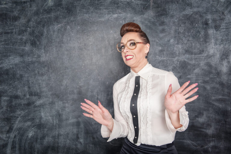 Scared teacher