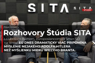 Europoslanec za stranu Smer SD Ľuboš Blaha počas rozhovoru pre agentúru SITA.