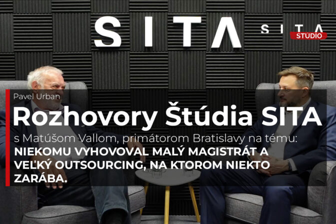 Bratislavský primátor Matúš Vallo počas rozhovoru pre agentúru SITA.