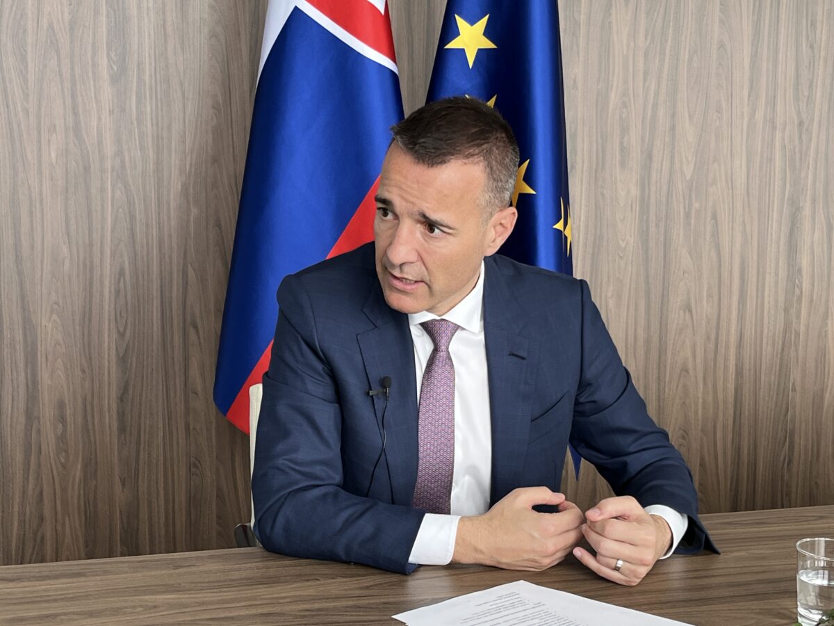 Minister Tomáš Drucker počas rozhovoru pre agentúru SITA..