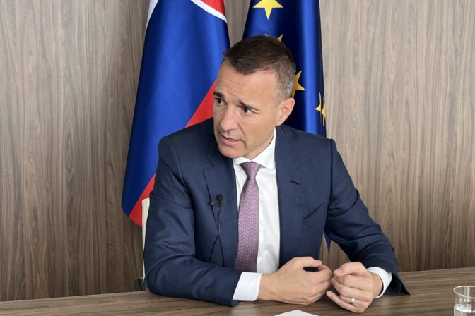 Minister Tomáš Drucker počas rozhovoru pre agentúru SITA..