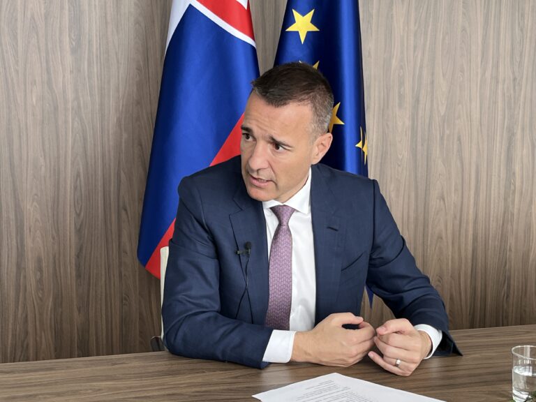 Minister Tomáš Drucker počas rozhovoru pre agentúru SITA..