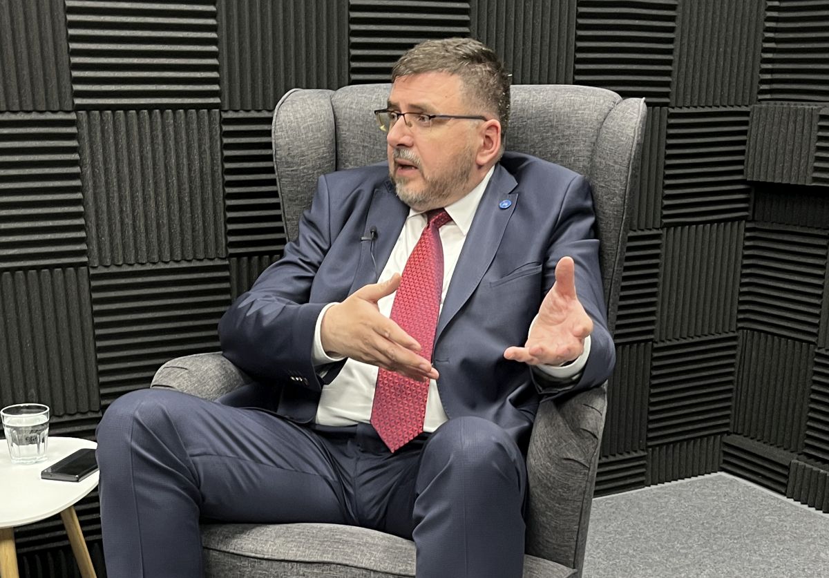 Predseda Združenia miest a obcí Slovenska (ZMOS) Jozef Božik počas rozhovoru pre agentúru SITA.