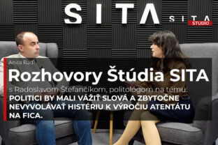 Politológ Radoslav Štefančík počas rozhovoru pre agentúru SITA.