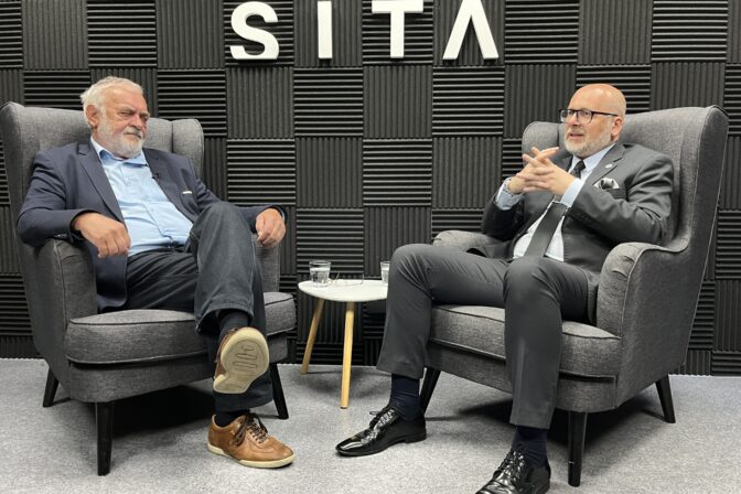 Štátny tajomník ministerstva vnútra Michal Kaliňák počas rozhovoru pre agentúru SITA.
