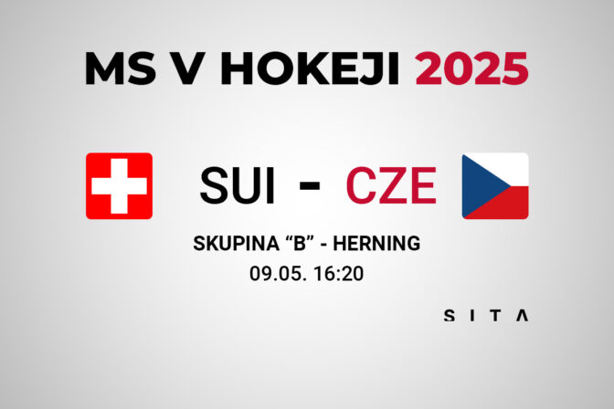 Švajčiarsko - Česko, výsledok zápasu na MS v hokeji 2025