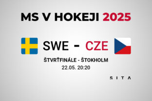Zápas Švédsko - Česko, výsledok štvrťfinále MS v hokeji 2025
