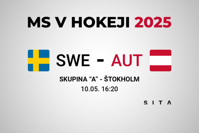 Švédsko - Rakúsko, výsledok zápasu na MS v hokeji 2025.