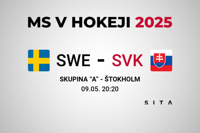 Švédsko - Slovensko, výsledok na MS v hokeji 2025