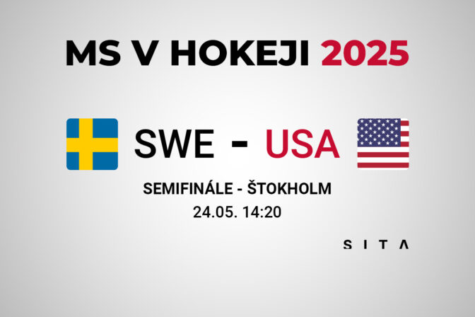 Hokej: Švédsko - USA, výsledok semifinále MS v hokeji 2025