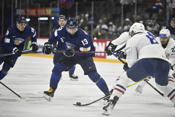 Zápas Fínsko - Francúzsko na MS v hokeji 2025