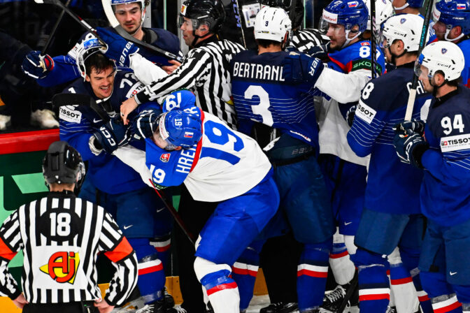 Zápas Slovensko - Francúzsko na MS v hokeji 2025