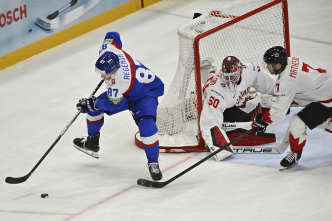 Zápas Slovensko - Kanada na MS v hokeji 2025.