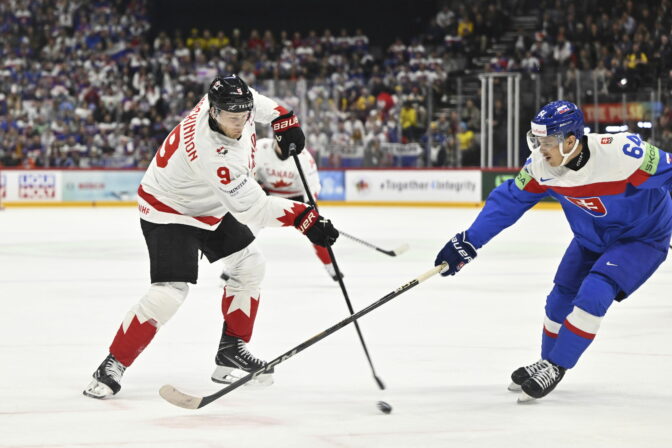 Zápas Slovensko - Kanada na MS v hokeji 2025.
