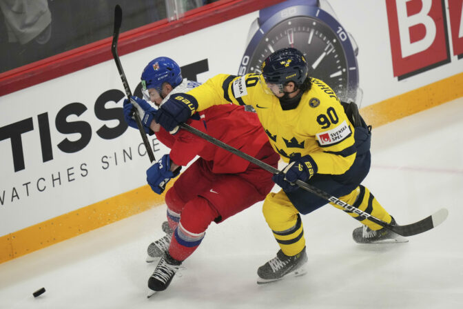 Štvrťfinále, zápas  MS v hokeji 2025: Švédsko - Česko