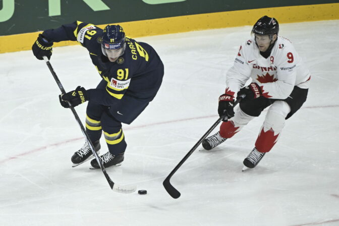 Zápas Kanada - Švédsko na MS v hokeji 2025