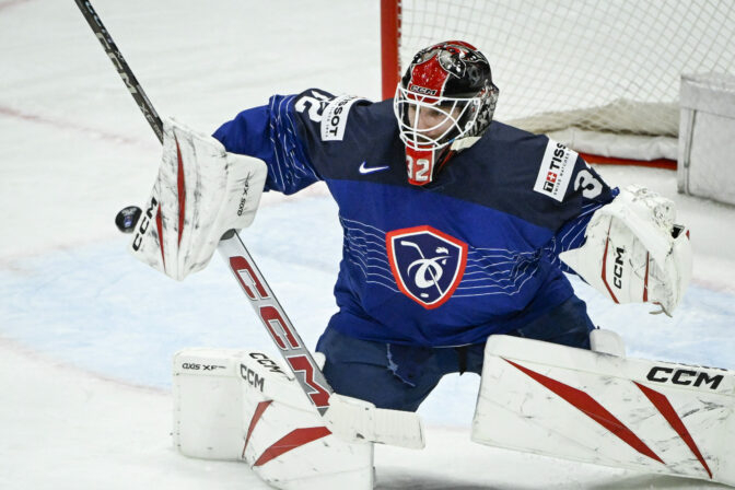 Zápas Slovinsko - Francúzsko na MS v hokeji 2025