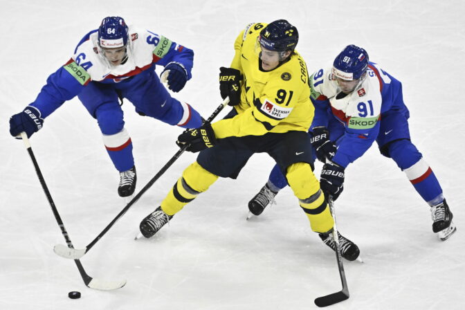 Zápas Švédsko - Slovensko na MS v hokeji 2025.