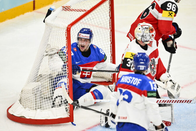 Zápas Slovensko - Rakúsko na MS v hokeji 2025.