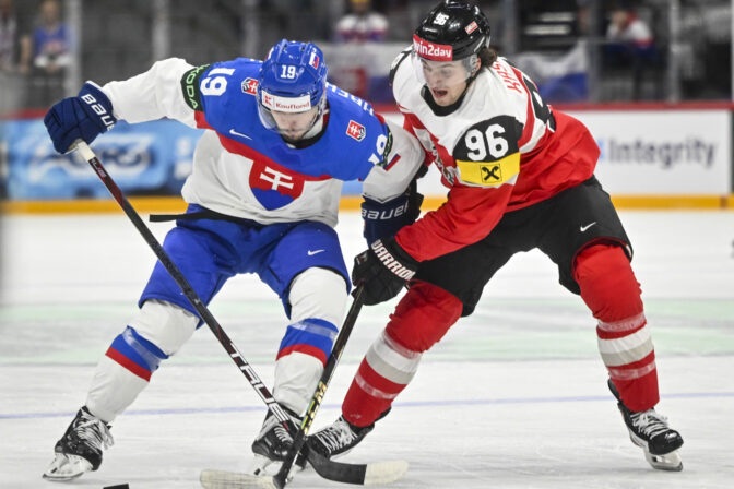 Zápas Slovensko - Rakúsko na MS v hokeji 2025.